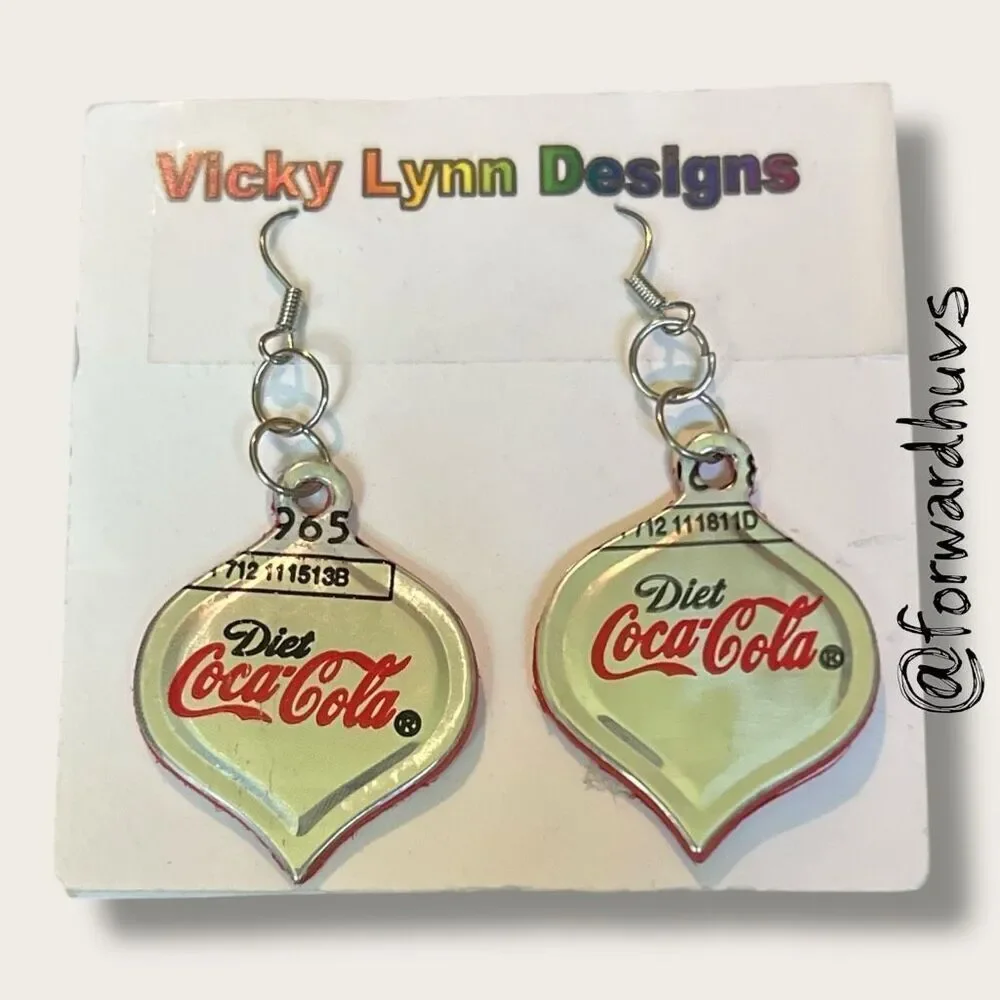 Bundle Sale 3 for $15 | Vicky Lynn Design Upcycled Diet Coke Dangle Earrings – 2